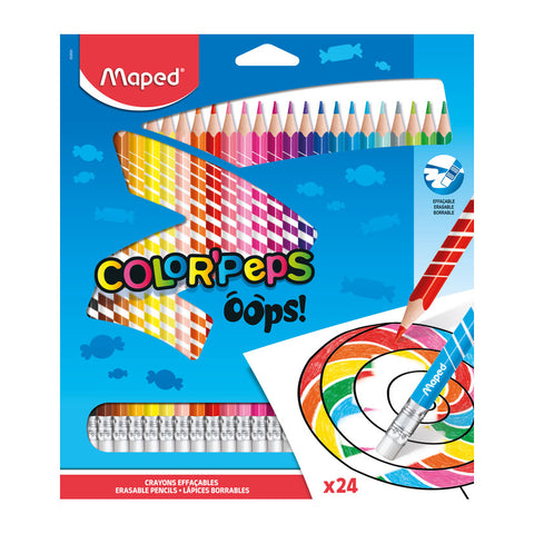 Maped Color Pencils طقم الوان مابيد 24 قابل للمحي